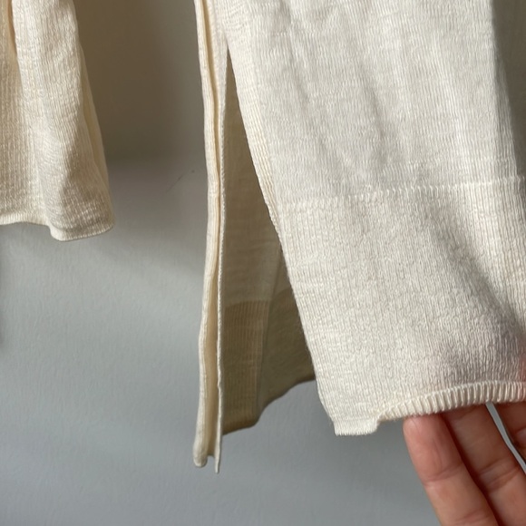 J.Crew Cream V-Neck Sweater bell sleeve B8 - Picture 3 of 4